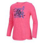 Girls 7-16 Adidas Melange Graphic Tee, Size: Large, Brt Pink