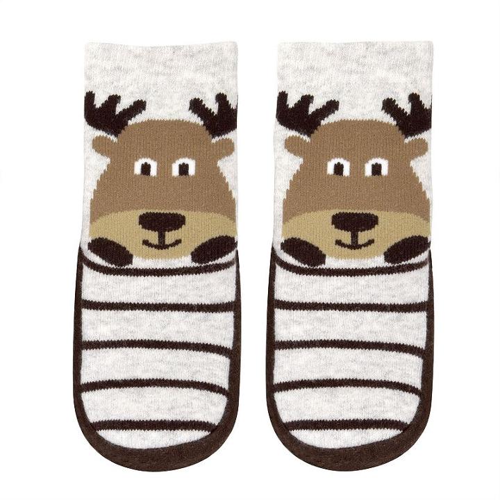 Baby Boy Jumping Beans&reg; Moose Striped Slipper Socks, Size: 2-4, Multicolor
