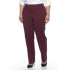 Plus Size Apt. 9&reg; Straight-leg Pants, Women's, Size: 18 W, Red
