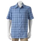 Big & Tall Haggar&reg; Easy-care Microfiber Button-down Shirt, Men's, Size: 3xb, Blue Other