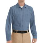 Big & Tall Red Kap Classic-fit Industrial Button-down Work Shirt, Men's, Size: L Tall, Blue