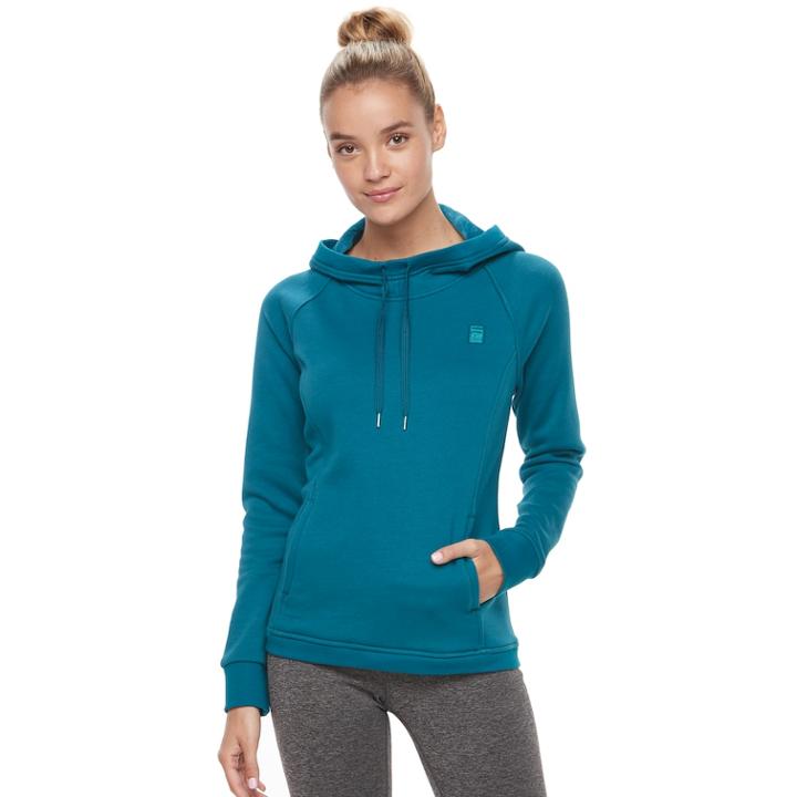 Women's Fila Sport&reg; Andare Fleece Drop Collar Pullover Top, Size: Small, Dark Blue