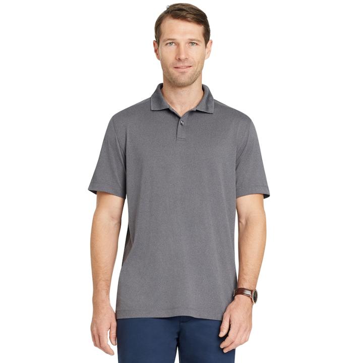 Men's Van Heusen Traveler Stretch Performance Polo, Size: Xl, Grey (charcoal)