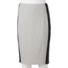 Juniors' Joe B Striped Pencil Skirt, Girl's, Size: Small, Light Grey