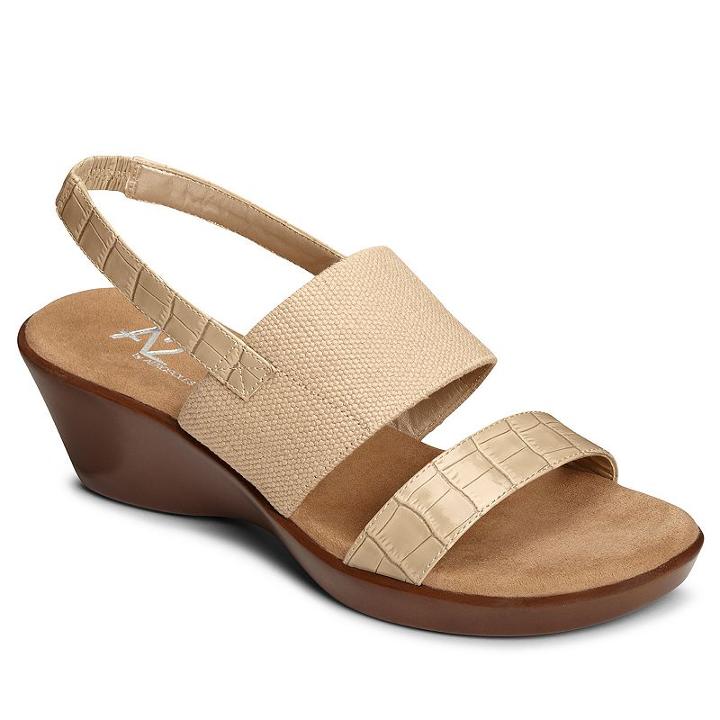 A2 By Aerosoles Eyesight Slingback Wedge Sandals - Women, Women's, Size: Medium (9), Med Yellow