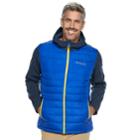 Men's Columbia Oyanta Trail Thermal Coil Colorblock Hooded Hybrid Jacket, Size: Large, Brt Blue