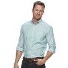 Men's Croft & Barrow&reg; True Comfort Classic-fit Stretch Button-down Shirt, Size: Small, Turquoise/blue (turq/aqua)