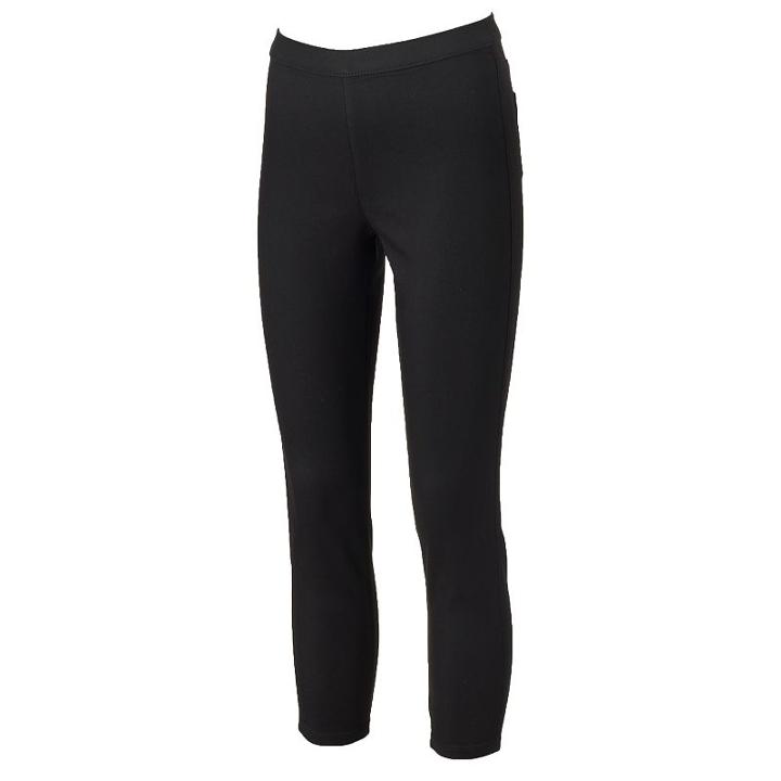 Women's Jennifer Lopez Capri Jeggings, Size: 4, Black