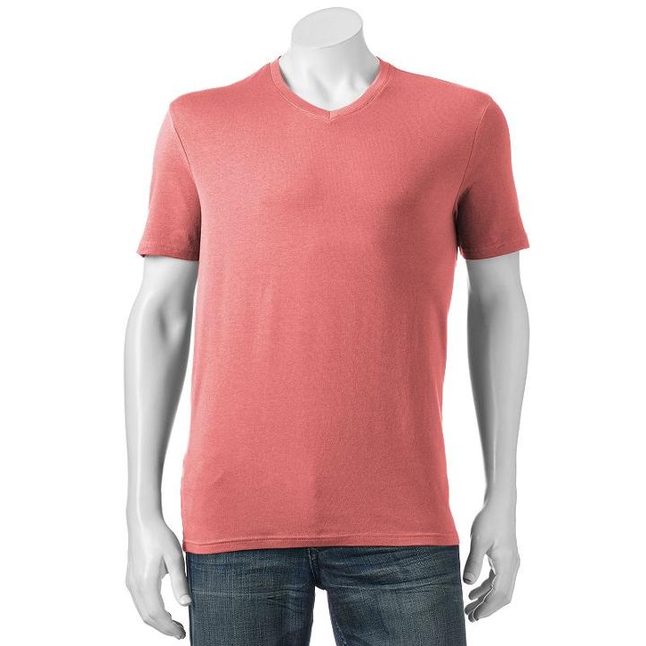 Men's Sonoma Goods For Life&trade; Flexwear Classic-fit Performance V-neck Tee, Size: Large, Med Pink