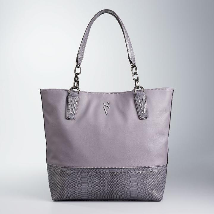 Simply Vera Vera Wang Catherine Tote, Women's, Med Purple