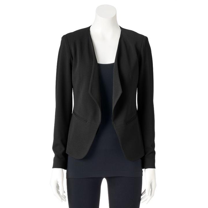 Women's Apt. 9&reg; Structured Blazer, Size: 16, Black