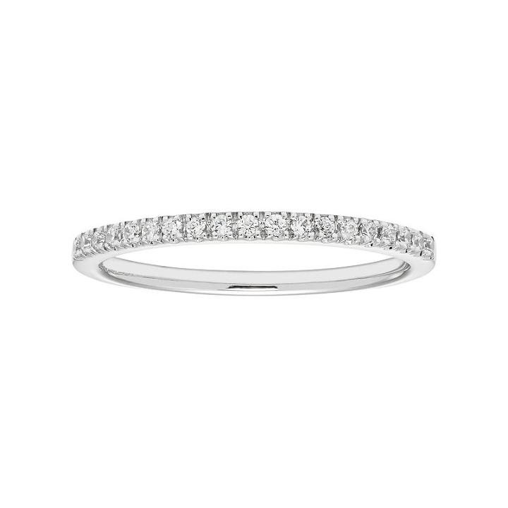 Boston Bay Diamonds 14k White Gold 1/8 Carat T.w. Igl Certified Diamond Wedding Ring, Women's, Size: 5