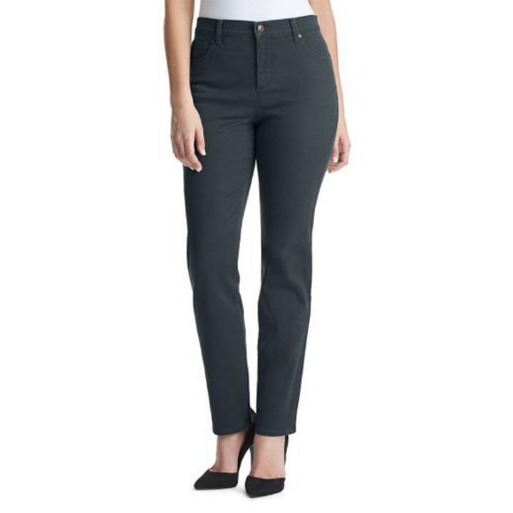 Petite Gloria Vanderbilt Amanda Classic Tapered Jeans, Women's, Size: 14p-short, Dark Green