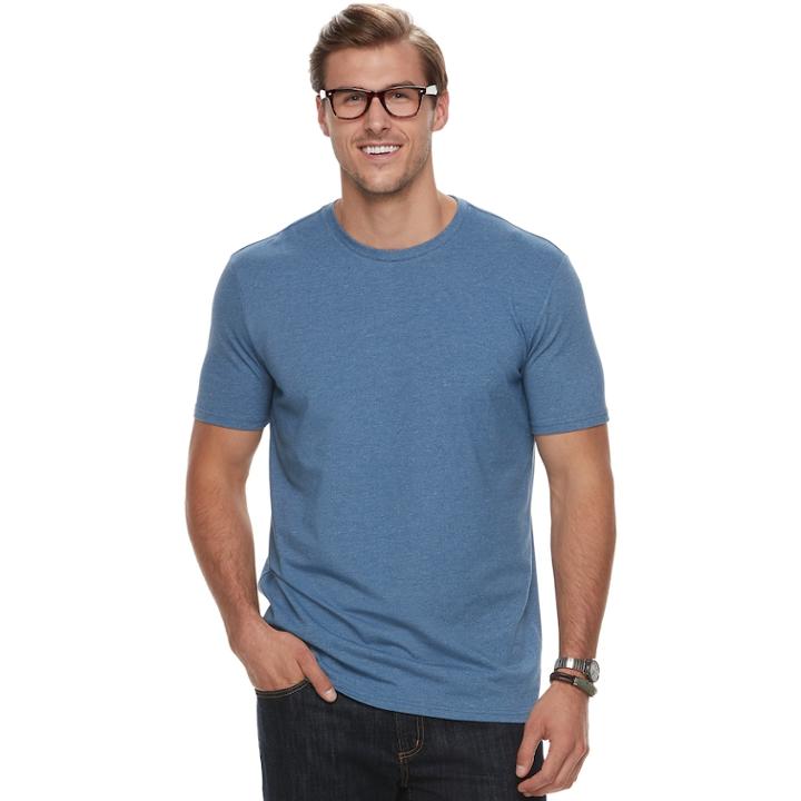 Big & Tall Sonoma Goods For Life&trade; Supersoft Stretch Crewneck Tee, Men's, Size: Xl Tall, Blue (navy)