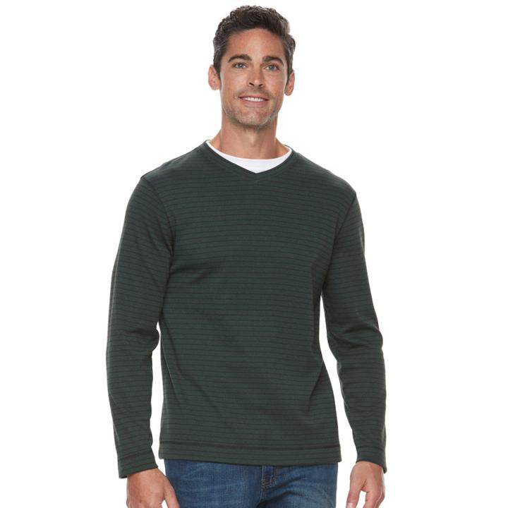 Men's Method Classic-fit Interlock Mock-layer Tee, Size: Xl, Dark Green