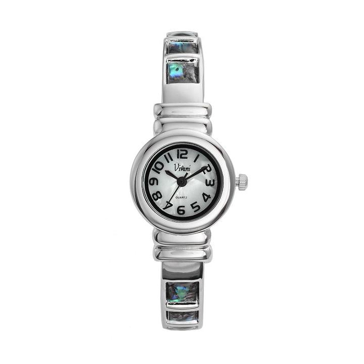 Vivani Women's Simulated Abalone Bangle Watch, Grey