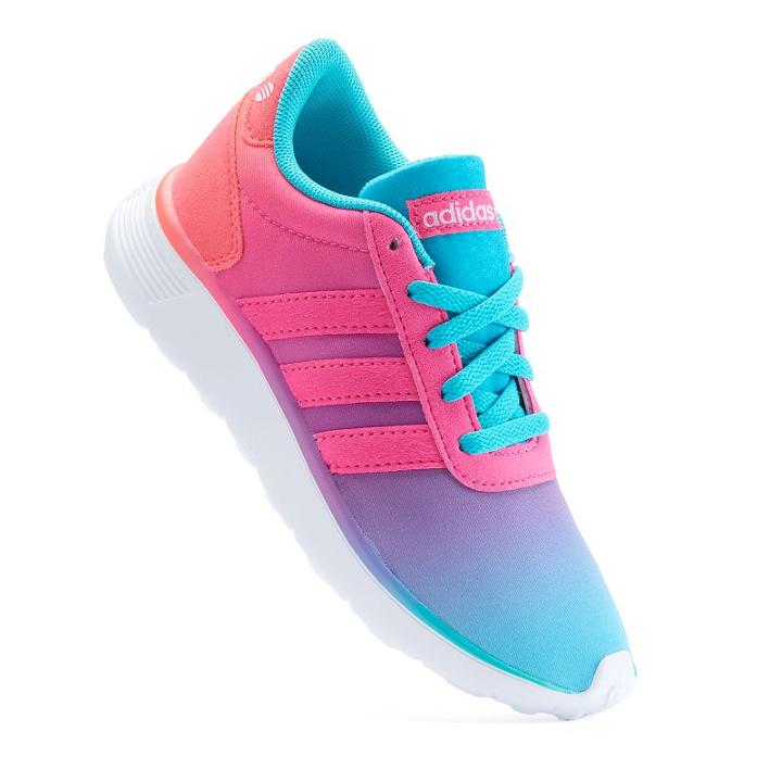 Adidas Lite Racer Girls' Athletic Shoes, Girl's, Size: 2, Lt Green