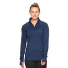Women's Tek Gear&reg; Space-dye Quarter-zip Workout Jacket, Size: Large, Med Blue