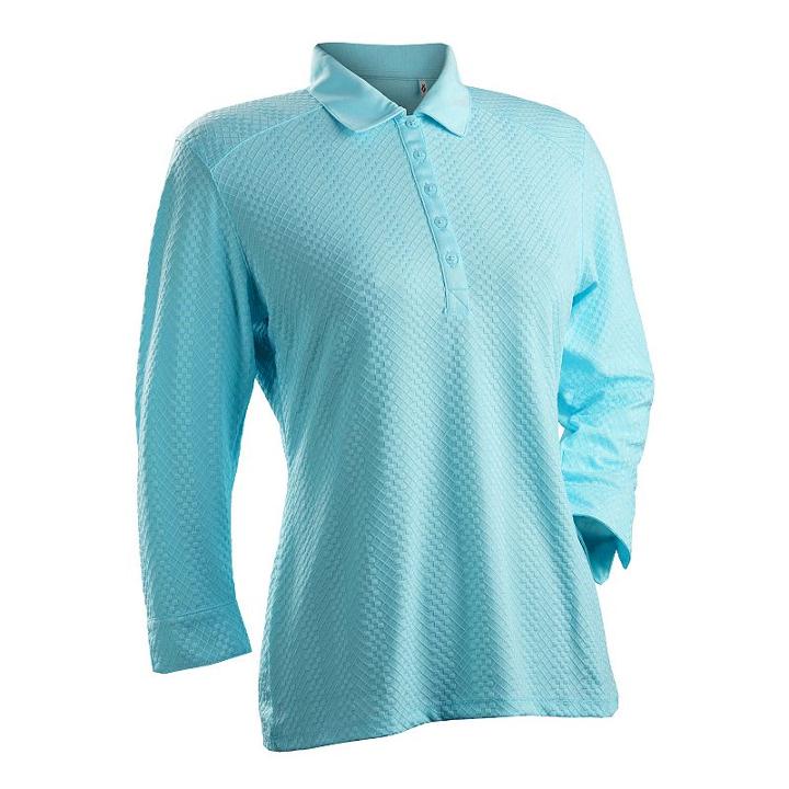 Women's Nancy Lopez Grace 3/4-sleeve Golf Polo, Size: Medium, Green