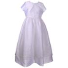 Girls 7-16 & Plus Size Bonnie Jean Silk Mikado Cardigan & Sweetheart Dress Set, Size: 20 1/2, White