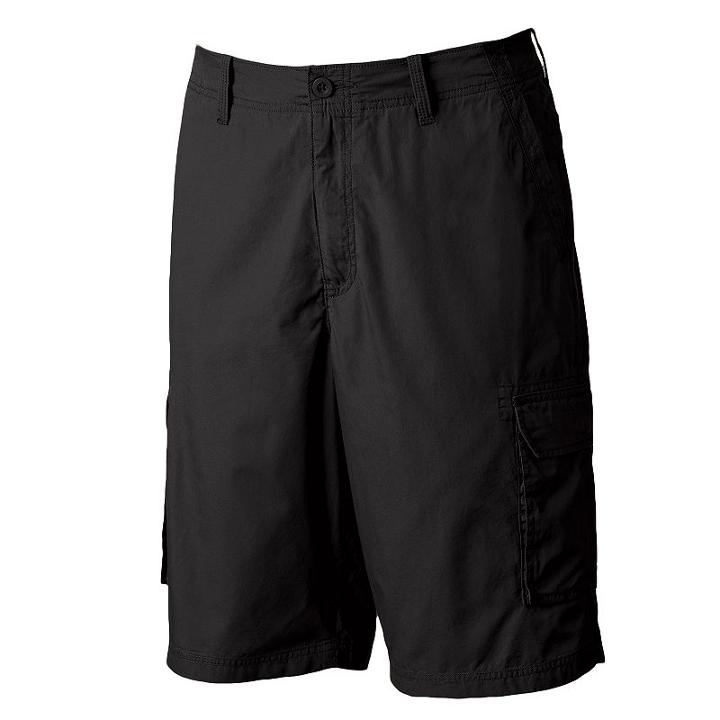 Big & Tall Apt. 9&reg; Modern-fit Solid Poplin Cargo Shorts, Men's, Size: 46, Black