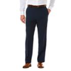 Big & Tall Haggar&reg; Cool 18&reg; Pro Wrinkle-free Flat-front Expandable Waist Pants, Men's, Size: 50x29, Blue (navy)