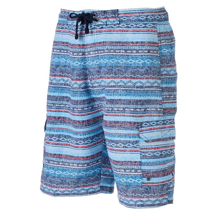 Men's Hemisphere Teslan Flex Cargo Board Shorts, Size: Large, Red