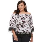 Plus Size Jennifer Lopez Off-the-shoulder Crepe Top, Women's, Size: 2xl, White