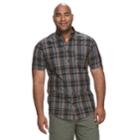 Big & Tall Urban Pipeline&reg; Awesomely Soft Regular-fit Plaid Button-down Shirt, Men's, Size: Xxl Tall, Black