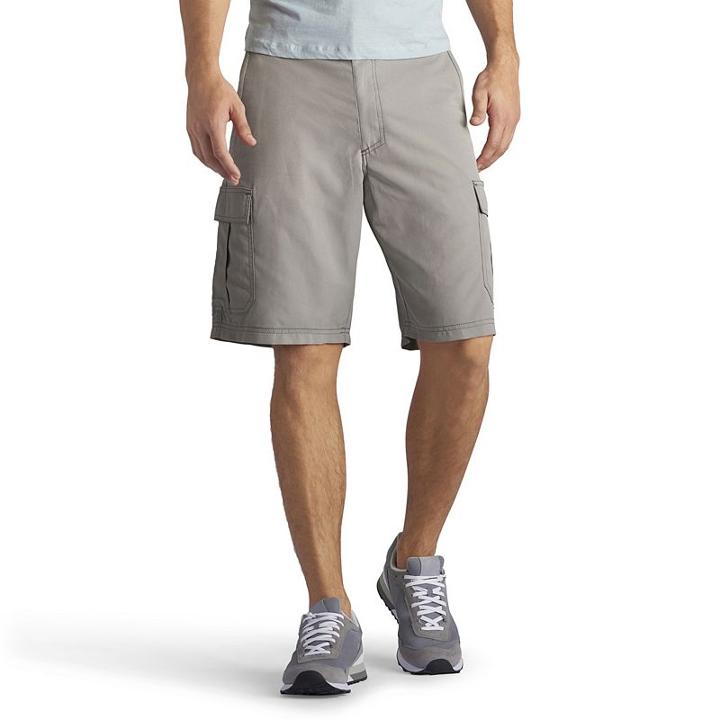 Men's Lee Performance Cargo Shorts, Size: 38, Silver