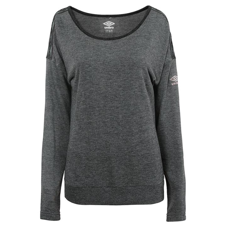 Women's Umbro Running Diamond Long Sleeve Top, Size: Medium, Grey Other
