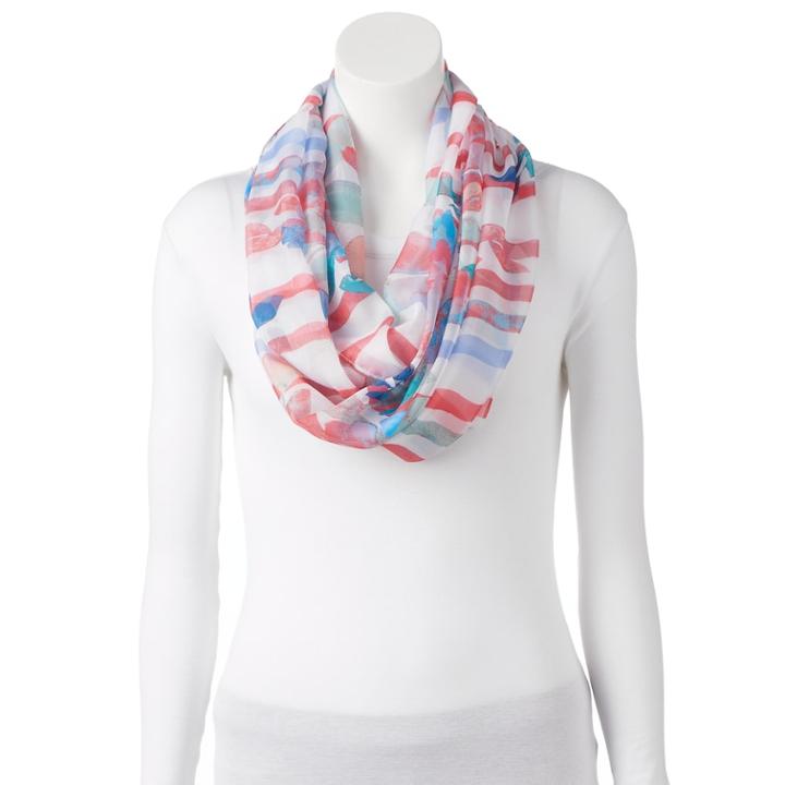 Love This Life Watercolor Infinity Scarf, Women's, Turquoise/blue (turq/aqua)