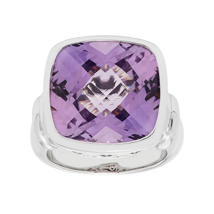 Sterling Silver Amethyst Ring, Women's, Size: 7, Purple