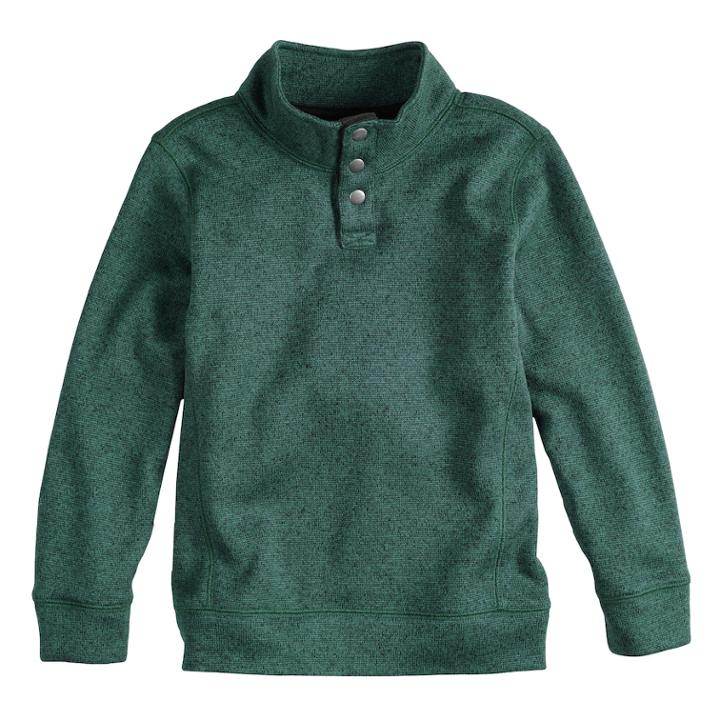 Boys 4-12 Sonoma Goods For Life&trade; Pullover Mock Neck Sweater, Size: 5, Dark Green