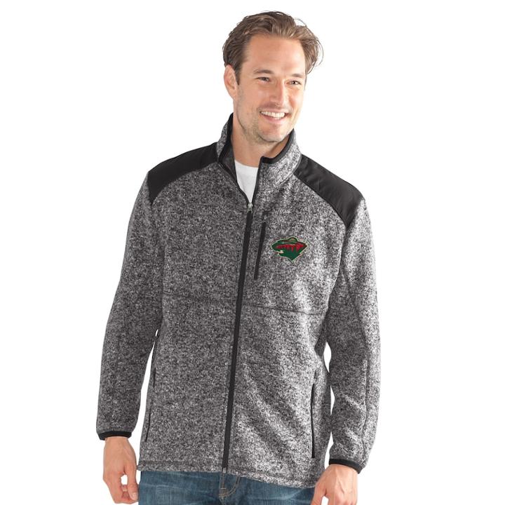 Men's Minnesota Wild Back Country Fleece Jacket, Size: Large, Gray