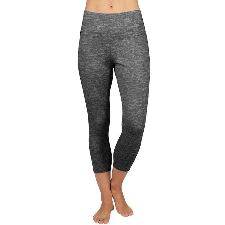 Women's Jockey Sport Tinted Heather Capri Workout Tights, Size: Small, Dark Grey