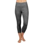 Women's Jockey Sport Tinted Heather Capri Workout Tights, Size: Small, Dark Grey