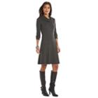 Women's Chaps Turtleneck Shift Dress, Size: Xl, Grey
