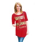 Women's Gameday Couture Oklahoma Sooners Logo Slouchy Tee, Size: Small, Red