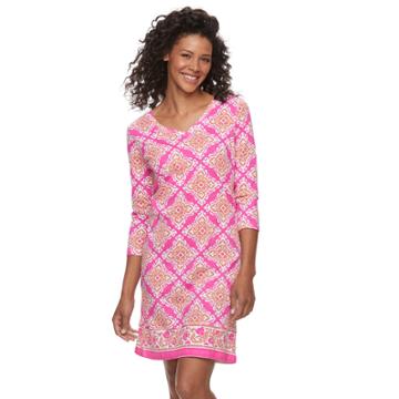 Women's Caribbean Joe Polynesian Dress, Size: Xl, Med Pink
