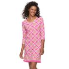 Women's Caribbean Joe Polynesian Dress, Size: Xl, Med Pink
