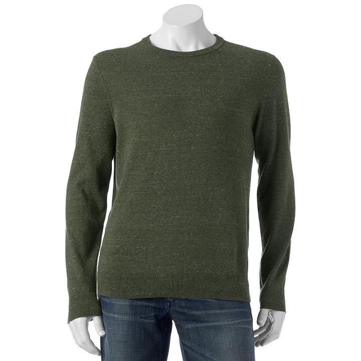 Big & Tall Sonoma Goods For Life&trade; Classic-fit Solid Fine Gauge Crewneck Sweater, Men's, Size: Xxl Tall, Lt Green