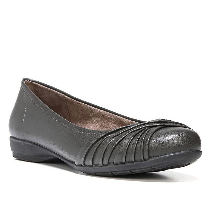 Naturalsoul By Naturalizer Girly Women's Skimmer Ballet Flats, Size: Medium (6), Dark Grey