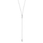 Lc Lauren Conrad Cubic Zirconia Chain Pendant Y Necklace, Women's, Silver