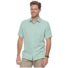 Men's Croft & Barrow Microfiber Button-down Shirt, Size: Small, Brt Green