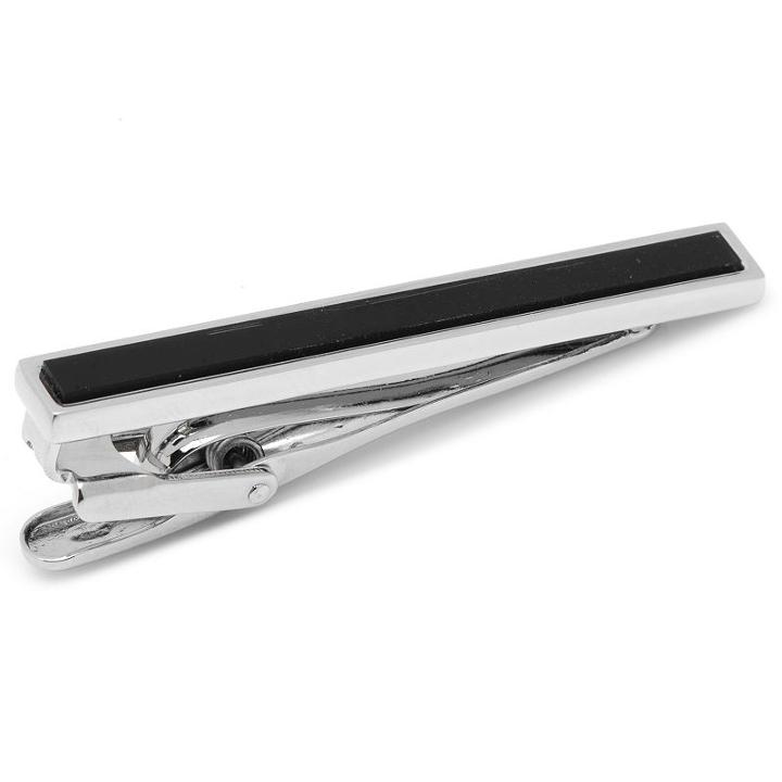 Onyx Inlay Tie Clip, Men's, Black