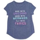 Girls 7-16 & Plus Size Harper & Elliott Curve Hem Graphic Tee, Girl's, Size: L Plus, Blue (navy)