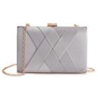 Lenore By La Regale Criss Cross Minaudiere Handbag, Women's, Silver