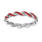 Stacks And Stones Sterling Silver Stack Ring, Women's, Size: 9, Red