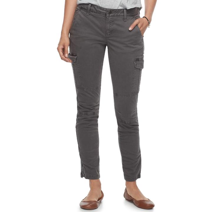 Women's Sonoma Goods For Life™ Skinny Utility Pants, Size: 16, Dark Grey